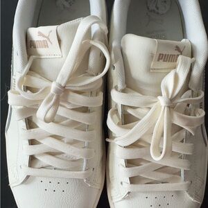 Puma Off-White Lace-Up Sneakers
